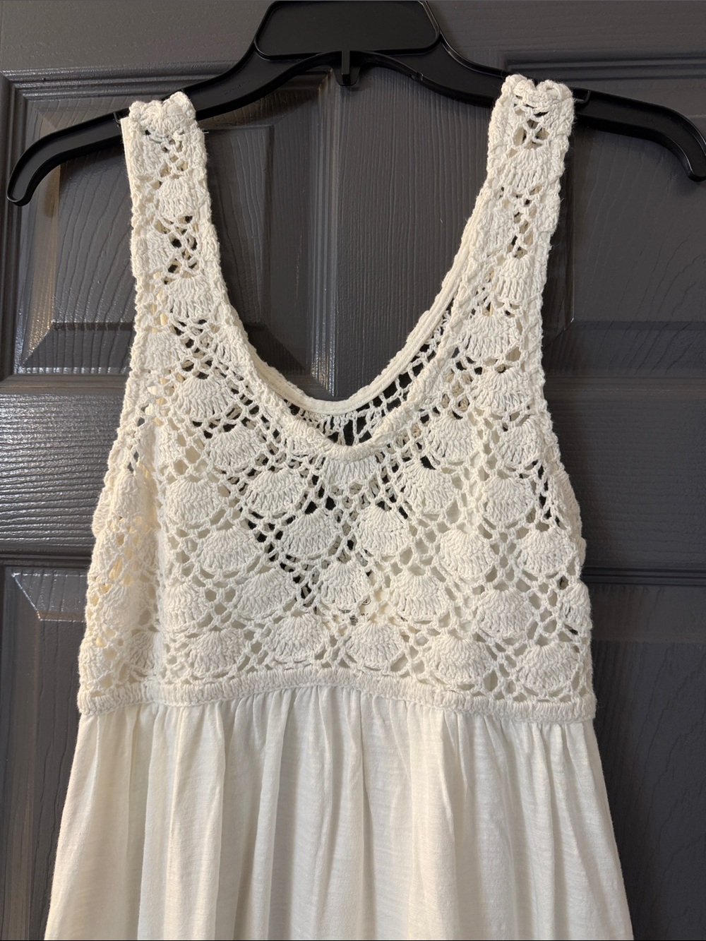 aerie white Crochet Bodice Maxi Dress - Picture 2 of 6